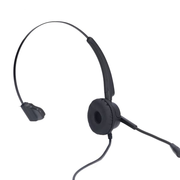 Støjreducerende headset, kablet, ergonomisk callcenter-hovedtelefon til kontortelefonsalg