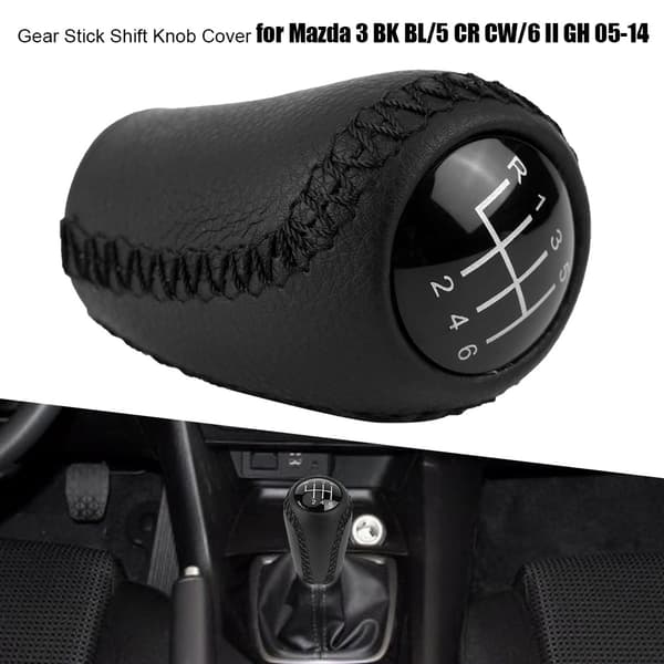Læder Gear Shift Boot Cover til Mazda 3 BK BL 5 CR CW 6 II GH 2005 2014