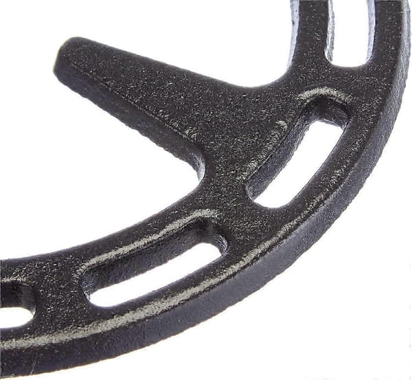 Støbejerns gasreduktion, sort farve, 12*12cm, jernmateriale, ny 2026
