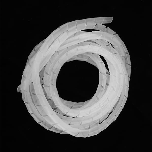 2-pak PP Spiral Ledningsomvikling 14mm Hvid Kabelbeskyttelse