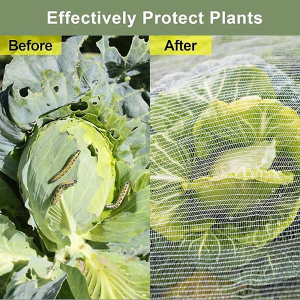 2,5x4m Anti-insektsnät Trädgårdsnät Mesh skyddsnät för grönsaksväxter Frukt Blommor Grödor Växthus