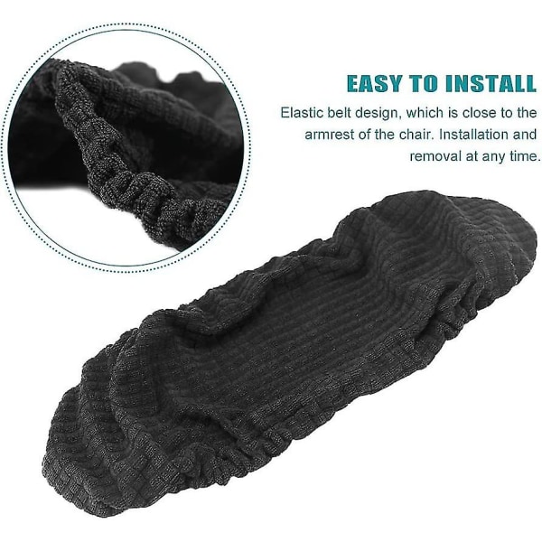 Toimistopyörivä tuolin käsinojan päällinen, 1 pari elastinen tuolin käsinojien cover Irrotettava toimistotuolin käsinojan pehmusteen cover, käsinojan pehmusteet Stretch Protector Fo