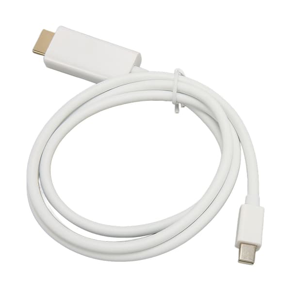 Mini DisplayPort til HDMI Adapter Han til Han Kabel til Skærm Projektor Hvid 1m 3.3ft