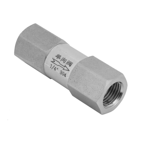 304 Rostfritt Stål Hex Bypass Backventil Högtemperaturtryckbeständig 1/4in BSPP