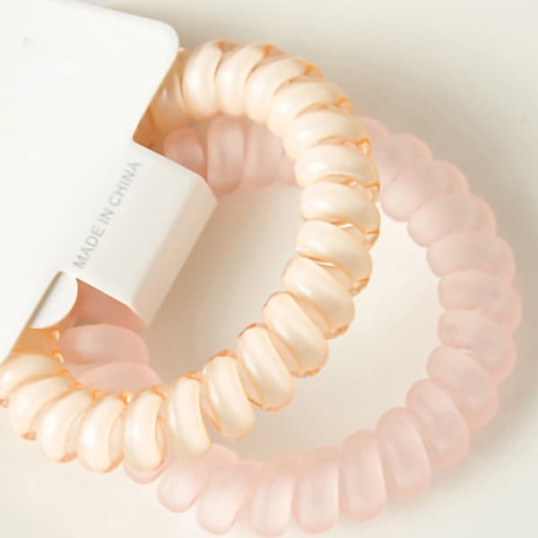 Elastiske Gennemsigtige Frostede Søde Simple Hårringe Pink Hårtilbehør til Kvinder Studenter