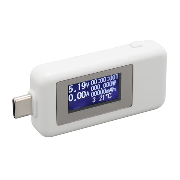 KWS 1802C USB C Digitalt Multimeter 0-5.1A 4-30V 0-155W 0-99 Timer Laboratorie Strømmåler