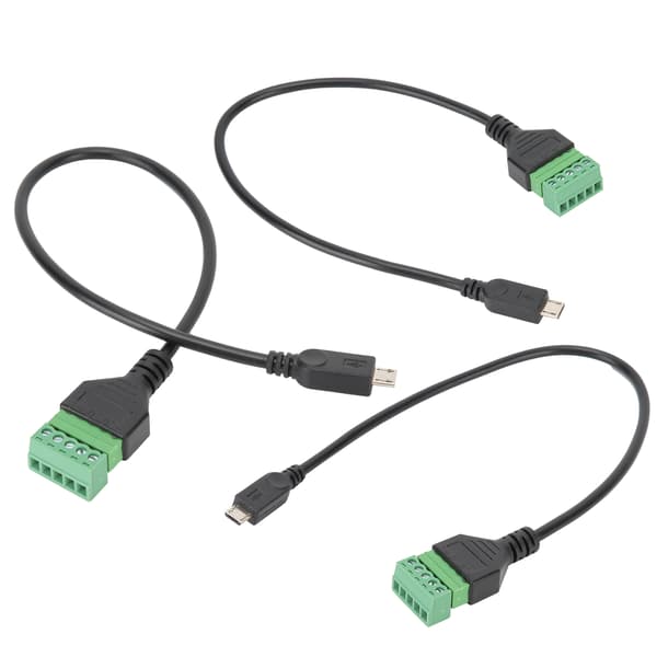 3-Pin Micro USB Han til 5-Pin Skrue Shield Loddefri Terminal Stik Adapter Kabel