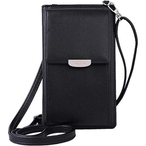 Damplånbok Crossbody-väska Läder Myntväska Mini Mobiltelefonväska Korthållare Axelväska