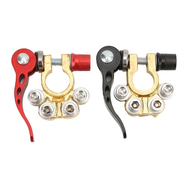 4-vejs Quick Connect Batteriterminal Positiv Negativ Switch Top Post Clamp