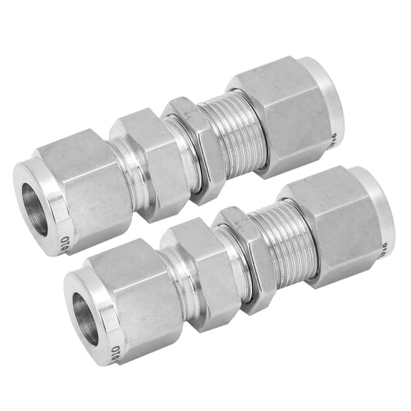 2 STK 316 Rustfrit Stål Kompressionsmuffe Dobbelt Ferrule Fitting Tilbehør 10mm