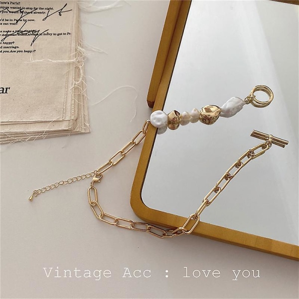 Halsband Pearl Geometry Stud Modesmycken Ac1612