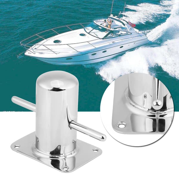 Rustfrit stål båd Samson Post Cross Pullert Marine Yacht Fortøjningsklampe 120mm 90mm