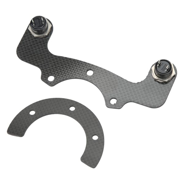 Extern hornknappssats i kolfiber, 6 bultar, modifierad universalpassform, gula lampor