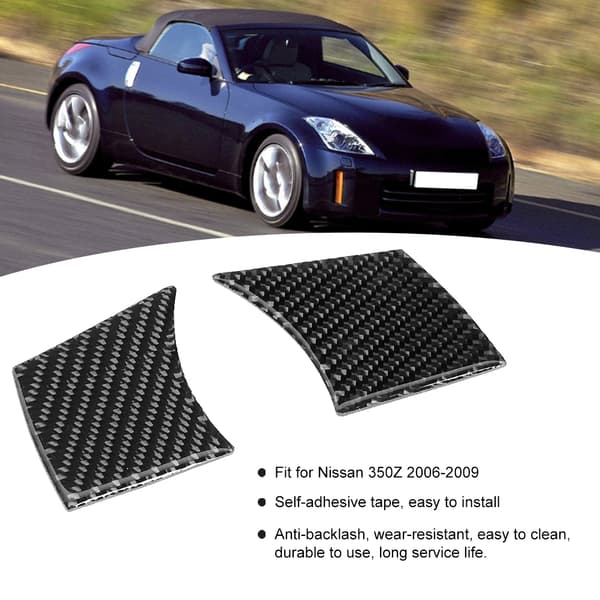 Kolfiber Interiör Ratt Panel Cover Passar Nissan 350z 2006-2009A