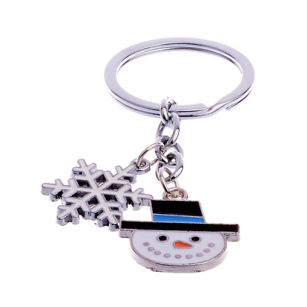 Mini julemands- og snefnugdesign håndtaske Nøglering Nøglering Dekorativ bilnøglering Trinket Souvenir julegave nøglevedhæng Snowman