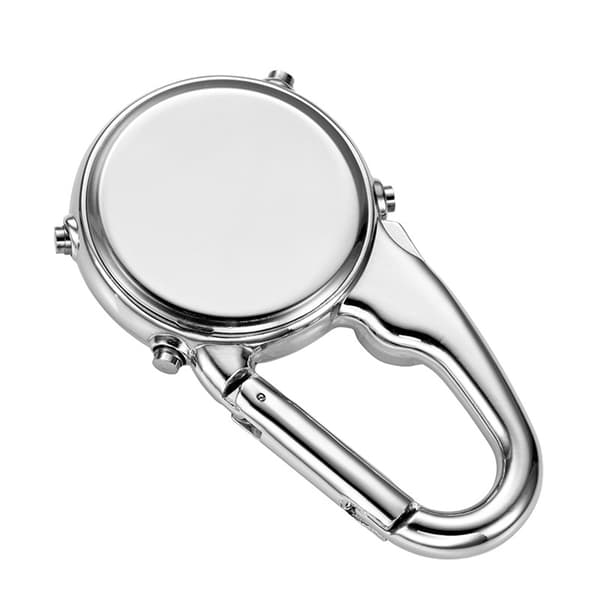 Multifunktionel Selvlysende Clip-On Karabinhage Mini Quartz Ur med Kompas til Udendørs Klatring