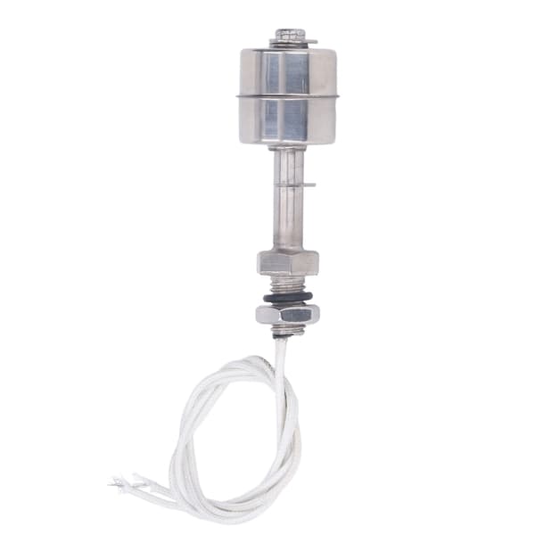 Væskeniveafbryder 10 mm slaglængde rustfrit stål vandolie niveausensor 0-220V 65 mm
