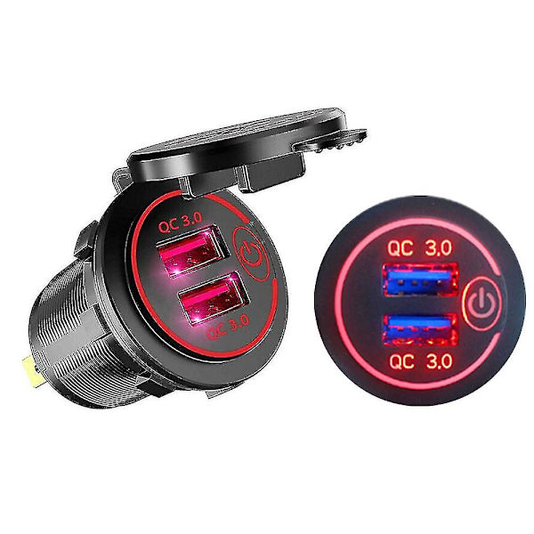 Dual USB autolaturi Moottorivene Blue