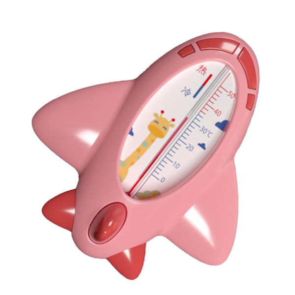 Flyformet babybadetermometer multifunksjonell vanntemperatur rosa