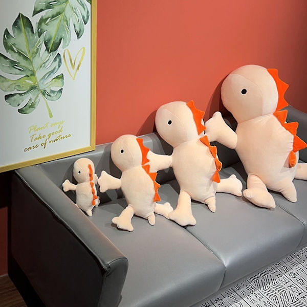 38 cm iso dinosauruksen painoinen pehmolelu sarjakuva täytettyjen eläinten nuket Beige