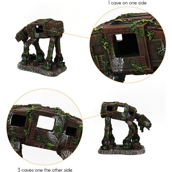Slott robot hund akvarium dekoration rekvisita mode akvarium dekoration bakgrund dekoration tema akvarium dekoration ornament
