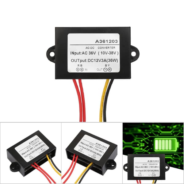AC til DC-omformer 36V til 12V 3A strømforsyningsmoduladapter plasthus