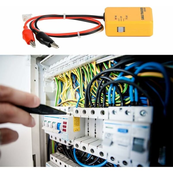 Kredsløbstester, ledningssporing og tonegenerator, netværkskabeltester RJ-11 stik, søg og lokaliser ledninger og kabler, tes