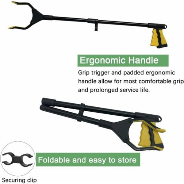 Scavenger Tools, 90° pyörivä pää, 80 cm taitettava kynsi magneettisilla kärjillä pentueen poimimiseen, roskansieppari, jatkovarsi, 1 kpl，Fonepro