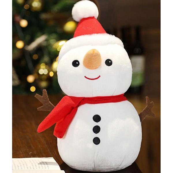 Sød snemand juleplys legetøj (snemand 23 cm)