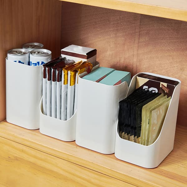 Vit plast badrumsförvaringslåda kosmetisk sminkorganisatör matbehållare modern design