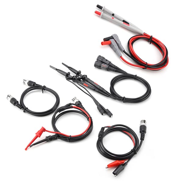 Oscilloskop multimeter testkablar med krokodilklämmor och utbytbara sondspetsar