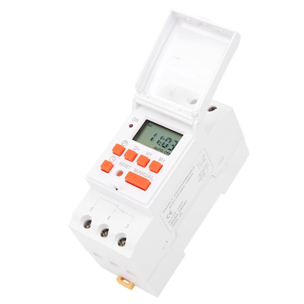 Digital LCD Timer Switch AHC15A AC220V-240V Industriell Spårtyp Kontrolltimer