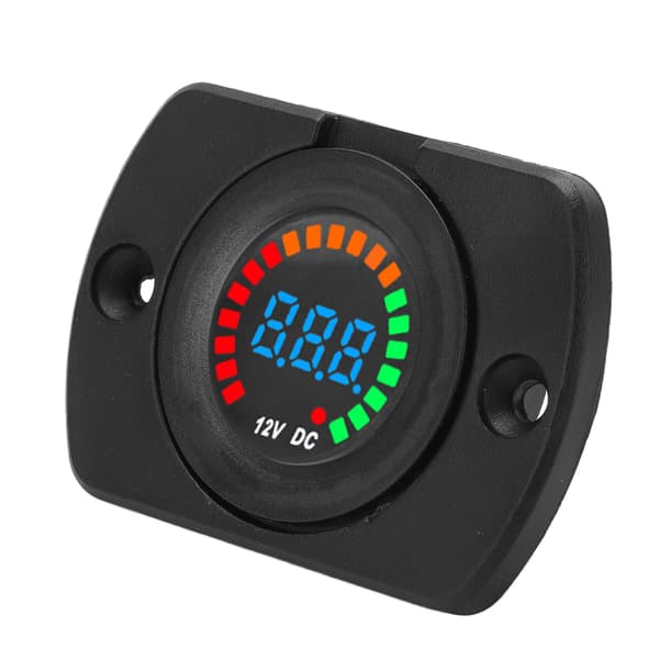 Bilvolt LED Digitalt Voltmeter Vanntett Universal 12V DC for Lastebiler Busser Båter Yachter