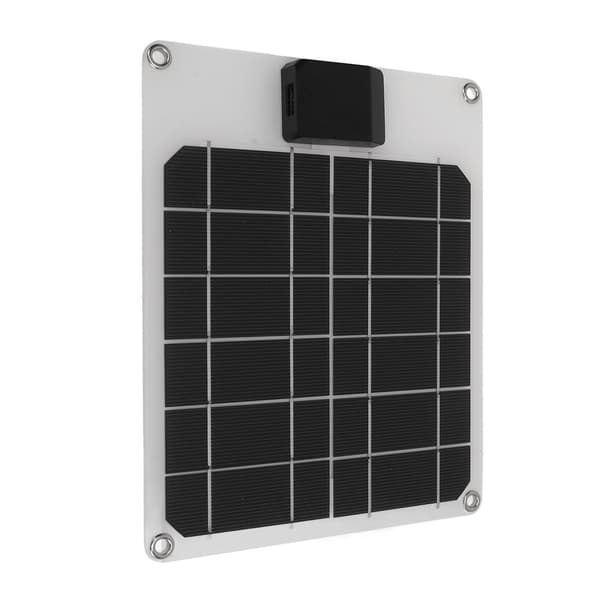 5W 5V Solcellepanel Monokrystallinsk Strømgeneratorpanel Batteriladersett for Bil Båt Henger Bobil Hvit