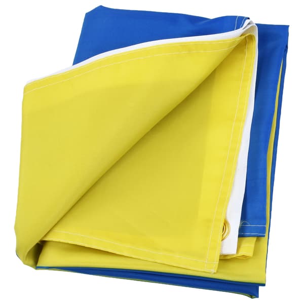 Ukrainsk Flag Polyester Pongee Levende Farve UV Fade Resistent Digital Print