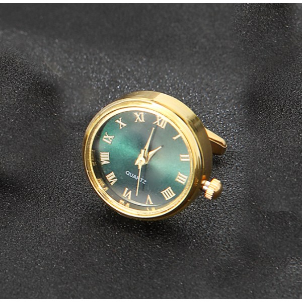 Grønne mænds lys luksus ur manchet negle Klassisk fransk mode drejeligt ur guld manchetknapper