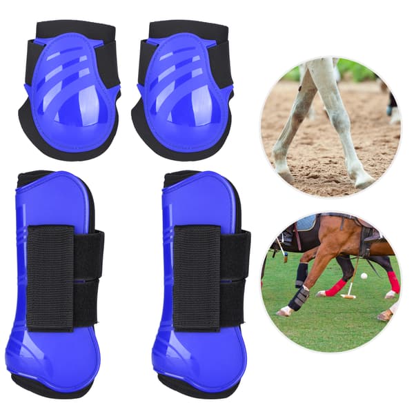 Hästbenskydd PU Förtjockat skal Elastisk dämpande innerdyna XL Set