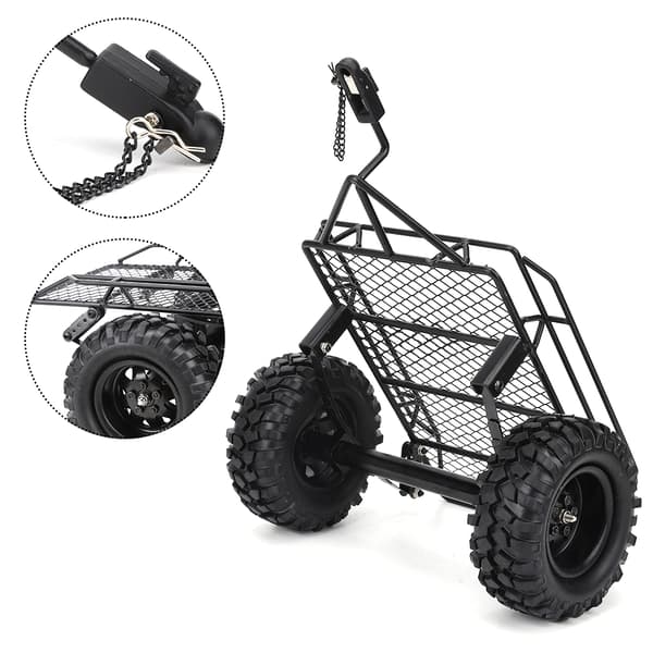 RC Spandtrailer til TRX4 D90 SCX10 CC01 1/10 DIY-dele (sort)