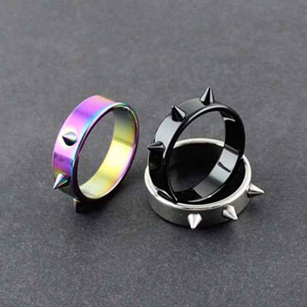 Bärbar Ring Easy Match Rostfritt Stål Dekorativ Utsökt Finger Ring For Daily Silver