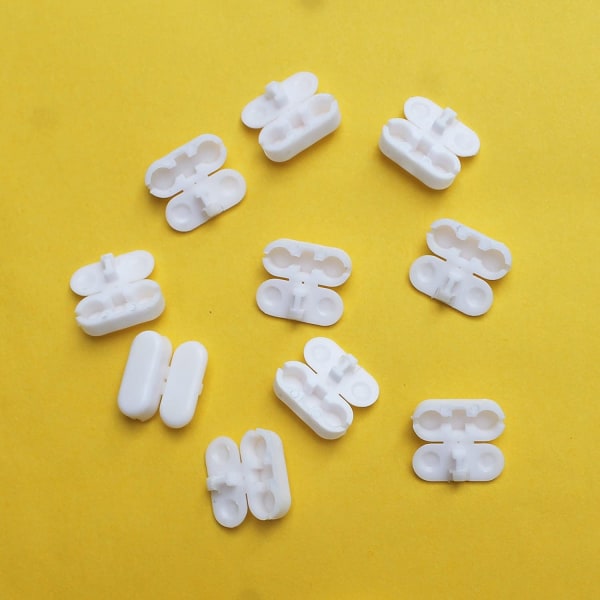 Vita plastkedjekopplingar för pärlformade kedjor för rullgardiner och vertikala persienner (paket med 10) (kedja medföljer ej)