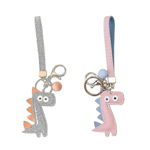 2kpl Avaimenperät Dinosauruksen muotoinen Koristeellinen Pu Creative Avaimenperä Laukku Hanings Avaimenperät Avaimenperä naiselle