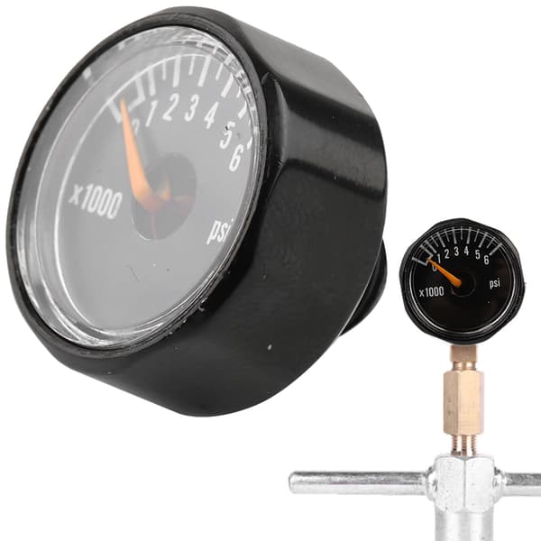 1 8 NPT Precisionsventil Mini Tryckmätare Koldioxid Mikromanometer 6000 PSI