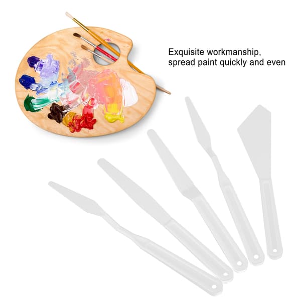 6 stk. plastik malerknive kunstner pigment spatler