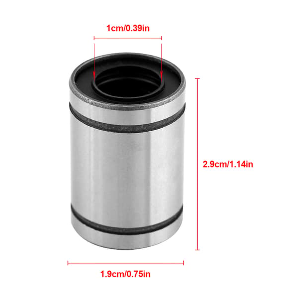LM10UU 10mm Lineær Kulelagerbøssingsett for 3D-skriver CNC-deler