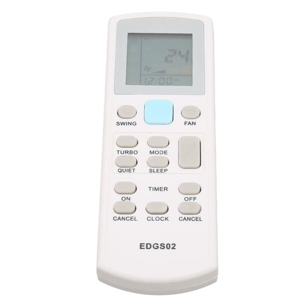 ECGS02 Airconditioner Erstatningsfjernbetjening Sort LED Følsomme Knapper Undertekster