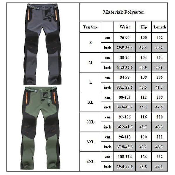 miesten camping suorat housut Army Green M