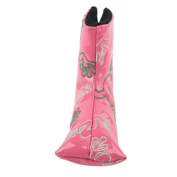 Broderiputter Golf Putter Headcover Magnetisk Lukking Rosa PU-deksel
