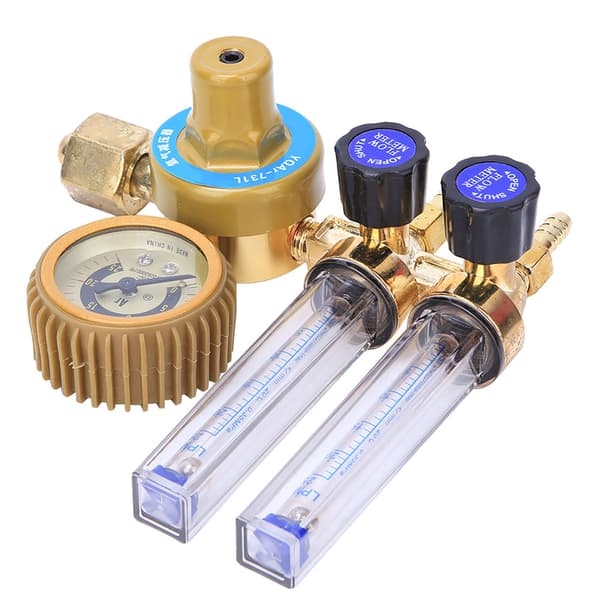 Dobbelt manometer Argon Gas Trykregulator Svejsetilbehør 0,25 MPa