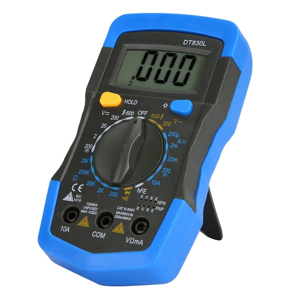 Bärbar LCD Digital Multimeter AC DC Spänningsströmtestare DT830L