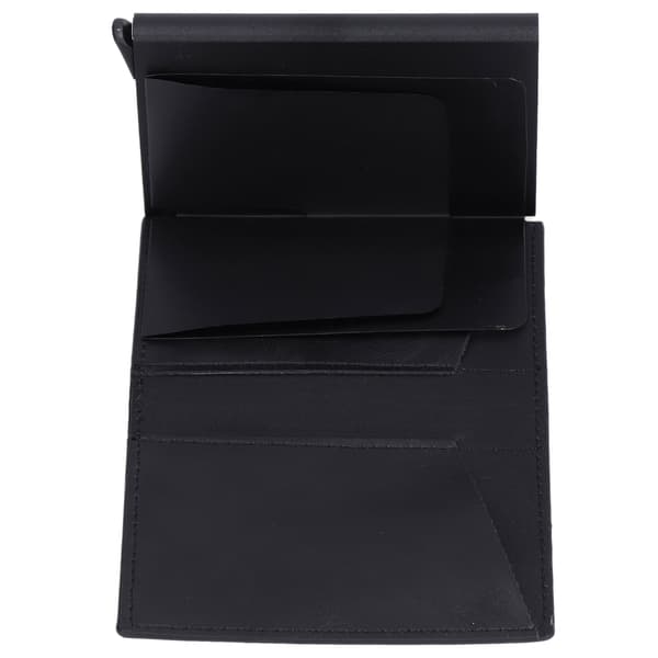 Anti Lost RFID-blokerende Kortholderpung Sort